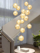 LED Staircase Chandelier Modern Glass Hollow Sphere Ljojo