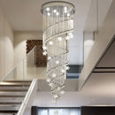 Ljojo Luxury Modern Crystal Chandelier for Staircase, LED Large Living Room Hallway Decor