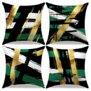 Ljojo Modern Abstract Gold Green Pattern Pillow Covers - Sofa Bedroom Car Design