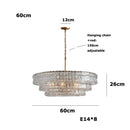 Dimmable LED Glass Chandelier for Living Dining Room Decor by Ljojo