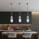 Ljojo Water Droplet Chandelier Glass Hanging Light Suspension for Kitchen