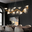 Nordic Wood Acrylic Bird Pendant Light Chandelier - Stylish LED Ceiling Lamp by Ljojo
