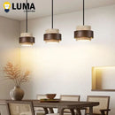 Ljojo Yellow Travertine Pendant Lamp Chandelier for Kitchen Island Restaurant Home Decor