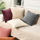 Brown Chenille Cushion Cover 18x18Inch by Ljojo - Luxe Pillowcase for Home Decor