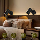 Ljojo LED Wall Lamp Touch 3 Tone Light Head Rotate 350 ° Modern Minimalist