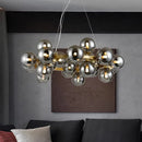Ljojo Modern LED Glass Bubble Chandelier Light for Bedroom Dining Living Room