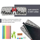 Ljojo Mickey Minnie Pencil Case Pouch for Students - Large Storage Zipper Stationery