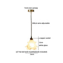 Ljojo Luxury Ceramic LED Pendant Lamp in Antique Brass Iron Finish