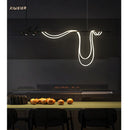 Ljojo Long Arc LED Chandelier - Elegant Nordic Design for Bar and Desk