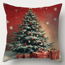 Christmas Pillowcase Santa Claus Snowman Tree Cover by Ljojo Home - Festive Sofa Cushion