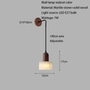 Wabi-Sabi LED Pendant Lamp: Luxury White Jade Marble Stone Hanging Light for Bedroom by Ljojo