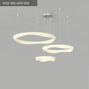 Modern Chandelier Smart LED Ceiling Lights | Creative White Ring for Living Room by Ljojo