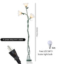 Ljojo 3-Head Lily Floor Lamp, 67 Inch Tall, Foot Switch, Elegant Home Decor