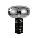 Ljojo Marble Desk Lamp with Glass Ball Lampshade - Postmodern Minimalist Designer Style