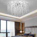 K9 Crystal Ceiling Chandelier Light - Elegant Chrome Finish for Bedroom, Living Room, Dining Room