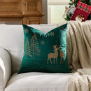 Christmas Embroidered Pillowcase Cojines with Tree Elk Design by Ljojo