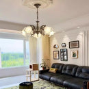 Vintage Flower Glass Pendant Lights LED Chandelier for Bedroom Dining Room by Ljojo