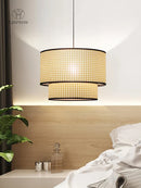 Hand Knitted Bamboo E27 Pendant Light Chandelier for Kitchen by Ljojo