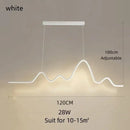 Ljojo Minimalist LED Wavy Chandelier for Kitchen Island & Bar Lighting