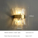Ljojo LED Crystal Wall Lamps: Luxury Gold Wall Sconces for Home Art Decor & Bedside Lighting