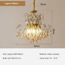 French Crystal LED Pendant Light: Romantic Bedroom Luxury Lamp by Ljojo
