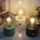 LED Night Light Battery Powered Retro Bulb Shape Lamp for Baby Room by Ljojo