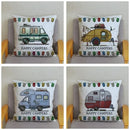 Happy Campers Owl Motorhome Print Pillow Case by Ljojo