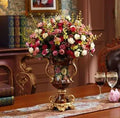 Ljojo™ European Resin Vase & Artificial Flower Set for Home Office Decor