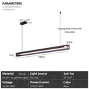 Nordic Linear Led Chandelier for Dining Room | Modern Strip Hanging Light by Ljojo