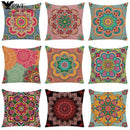 Ljojo Mandala Print Flax Pillowcase 45*45cm - National Wind Home Decor