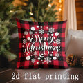 Ljojo Merry Christmas Patterned Cushion Covers for Sofa, Bedroom, Car - Pillow Cover