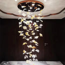 Ljojo Luxury Maple Leaf Crystal Chandelier Elegant Hotel Villa Lobby Art Decor Lighting