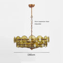 Art Glass Chandelier Ljojo Amber Green White E14 Lamp Bauhaus Design