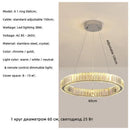 Ljojo Luxury Crystal LED Chandelier for Home & Hotel Decor with Remote Control