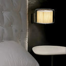 Ljojo LED Glass Fabric Wall Lamp Modern Design for Bedroom Living Study