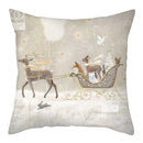 Christmas Deer & Rabbit Winter Pillow Case - Ljojo Home Decor Collection