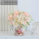 Ljojo™ Ceramic Vase & Flower Arrangement Set - Home Decor Crafts