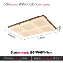 Ljojo LED Walnut Ceiling Lamp - Retro Aesthetic for Living Room, Dining, Study & Bedroom