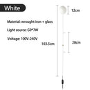 Modern White Glass Ball Sconce Lights for Long Pole Wall Lamps by Ljojo