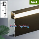 Ljojo 5cm LED Aluminium Profile Baseboard for Linear Lamp Wall Skirting Channel