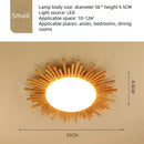 Ljojo Plated Acrylic Sun Disk LED Ceiling Lights for Living Room - Modern Bauhaus Chandelier