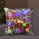 Ljojo LED Retro Santa Claus Christmas Light Decoration Throw Pillow Cover