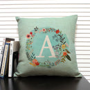 Ljojo 26 Letter Design Linen Sofa Cushion Cover 45x45cm Pillow Case for Bedroom & Living Room
