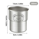 Ljojo Little Bear Stainless Steel Coffee Cup with Wooden Pad