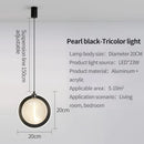 Crystal Pendant Lamp Modern Design Minimalist Black Frame for Bedroom Living Room by Ljojo