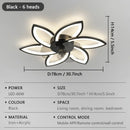 LED Ceiling Fan Light Smart Remote Control Strong Wind Silent Ljojo Fan Lamp