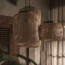 Bamboo Wood Pendant Light Chandelier for Dining Room Kitchen | Ljojo Vintage Indoor Lighting