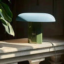 Iron Red Orange Table Lamp LED Light Mushroom Design Bedroom Decoration Lighting Ljojo