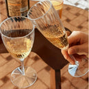 Ljojo 210ml Disposable Clear Plastic Champagne Flutes for Weddings & Parties