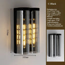 Nordic Glass Wall Lamp LED Fixture Stylish Lighting for Bedroom Living Room - Ljojo